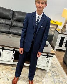 img 6 attached to Be Dapper And Colorful With YuanLu Boys' 5-Piece Slim Fit Formal Suit Set