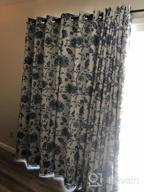 img 1 attached to Transform Your Space With DriftAway Freda Jacobean Floral Blackout Curtains review by David Reyes