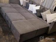 img 1 attached to 🛋️ Modern Grey U Shaped Sectional Couch with Chaises - HONBAY Modular Fabric Sofa review by Steven Barbon