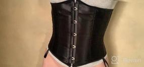 img 5 attached to Plus Size Women'S Satin Underbust Corset Bustier Waist Training Cincher By Zhitunemi