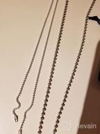 картинка 1 прикреплена к отзыву Набор ожерелья с серебряными бусинами Verona Jewelers из 925 стерлингового серебра: коллекция итальянских колец-цепей шариков диаметром 1,5 мм и 2 мм, высококачественное ожерелье из серебра, стильные серебряные ожерелья на шарике для женщин и мужчин, коллекция итальянских бус для ожерелья, массивное ожерелье цепочки с пластиной для армии. от Eric Jenkins