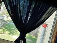 img 1 attached to Melodieux Grey Semi Sheer Sidelight French Door Curtains 40 Inch Length, Linen Look Front Door Voile Drapes Patio Sliding Glass Door, 25 By 40 Inch, 2 Panels review by Jim Escobedo