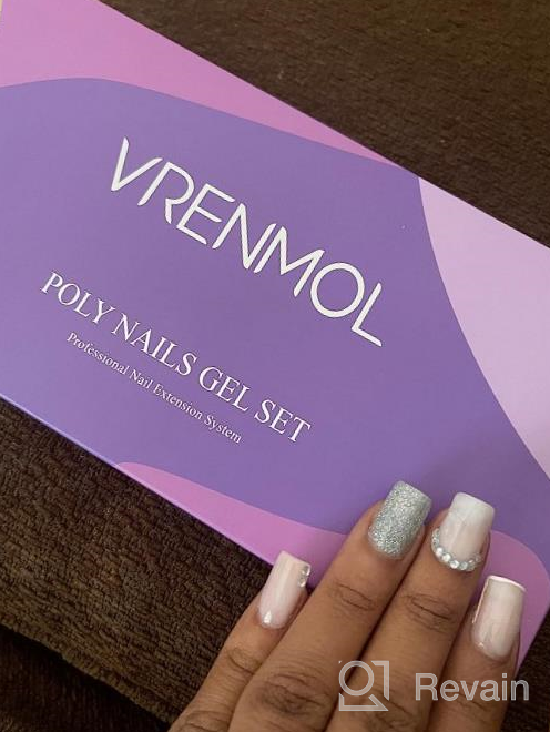 img 1 attached to Vrenmol Purple Series Poly Nail Gel Set - 6 Colors Cat Eye Builder Nail Kit For Nail Enhancement, Nail Art, And French Manicure By Nail Professionals review by David Pearson