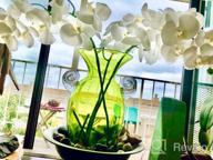 img 1 attached to 6 PCS Fuchsia Artificial Orchid Stems - Large Bloom Real Touch Phalaenopsis For Home Wedding Decoration review by Chris Benton