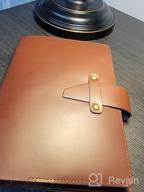 img 1 attached to Nekmit A5 Refillable Leather Planner 2023 - Monthly And Weekly Organizer With 6 Ring Binder, Pen Holder, And Inner Pockets, In Genuine Brown Leather Cover review by Byron Elliott