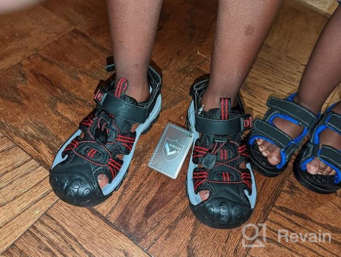 img 1 attached to 👟 Quick Drying Boys' Outdoor Closed Toe Sandals - Ideal Footwear for Kids review by Steven Stager