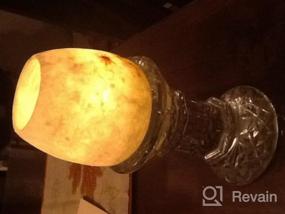 img 5 attached to Алебастровый подсвечник для обетных и чайных свечей - домашний декор в египетском стиле с янтарным свечением - натуральный камень для успокаивающего спокойствия