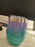 img 1 attached to Favia 12Oz Stainless Steel Vacuum Insulated Wine Tumbler With Leak-Proof Lid – Perfect For Hot Or Cold Drinks – Ideal Gift For Women, Travel Or Outdoor Use – Dishwasher Safe - Cotton Candy Color review by Justin Puranik