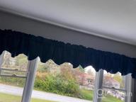 img 1 attached to H.VERSAILTEX 4 Panels Blackout Curtain Valances For Kitchen Windows/Living Room/Bathroom Privacy Protection Rod Pocket Decoration Scalloped Winow Valance Curtains, 52" W X 18" L, Black review by Monica Hall