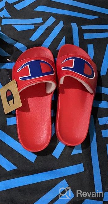 img 1 attached to Champion Mens Pride Slide Sandal Men's Shoes review by Arunprasath Corso