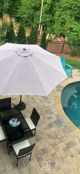 img 1 attached to Heavy-Duty Prefilled Patio Umbrella Base By FRUITEAM - 22Lbs Assembly With 17.5" Round Weight Base And 2022 New Pole Holder For Market Table, Yard, Garden, Deck, And Porch review by Chris Scalia