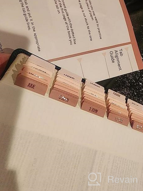 img 1 attached to DiverseBee Laminated Bible Tabs (Rose Gold Embossed Lettering), Bible Journaling Supplies, Bible Book Tabs, Christian Gift, 66 Bible Tabs Old And New Testament, Includes 11 Blank Tabs (Pearl) review by Alan Estell