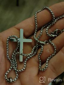 img 7 attached to 🔱 Men's Women's Stainless Steel Cross Necklace - 555Jewelry Pendant with 16-24” Chain