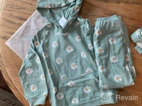 img 6 attached to Cute And Cozy: WESIDOM Toddler Girl Clothes Set With Hoodie Sweatshirt And Floral Pants