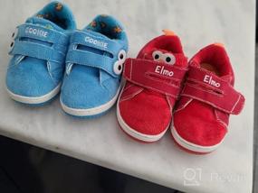 img 5 attached to Sesame Street Elastic Adjustable Boys' Sneakers: Comfy and Stylish Footwear for Kids