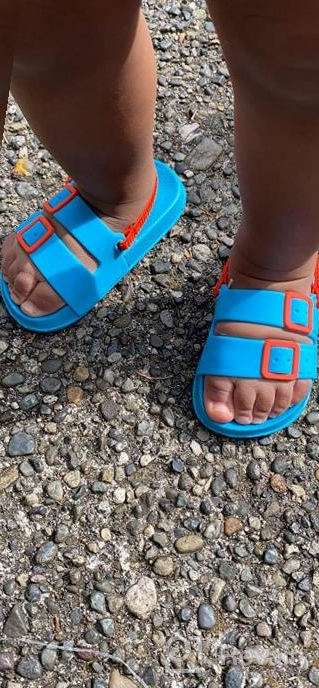 img 1 attached to Toddler Girls Sandals Footbed Numeric_8 review by Devin Henry