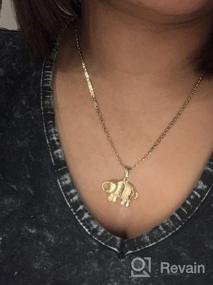 img 7 attached to 🐘 Barzel 18K Gold Plated Elephant Pendant Necklace for All Genders on Flat Mariner 060 3MM Chain