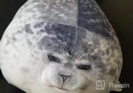 img 1 attached to Large Gray Rainlin Chubby Blob Seal Plush Toy - Cute Ocean Animal Stuffed With Soft Cotton (23.6 Inches) review by Phil Oliveira