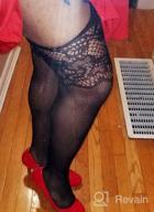 img 1 attached to Flaunt Your Curves With HZH'S High Waisted Fishnet Tights For Plus Size Women review by Ethan Carpenter