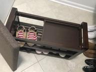 img 1 attached to 37.4In Nnewvante Bamboo Shoe Bench Rack W/ Storage Basket, Side Drawer & Padded Cushion Seat For Entryway Hallway Living Room Bathroom review by Marcus Dorgham