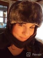 img 1 attached to Stay Warm And Fashionable With Mysuntown Winter Hats For Women And Men, Trapper Hat Ushanka With Ear Flap, Chin Strap, And Windproof Mask review by Colin Zilinskas
