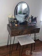img 1 attached to CHARMAID Lighted Vanity Set With Touch-Screen Dimmable Mirror, 2 Drawers, Storage Organizer, And Cushioned Stool - Ideal For Bedroom Makeup And Dressing Table (Walnut) review by Brian Sitton
