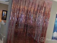 img 1 attached to Melsan Foil Fringe Backdrop - 2 Pack Rose Gold Sparkle Curtains For Party Photo Backgrounds review by Chip Palmer