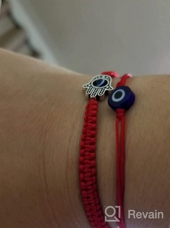 img 1 attached to 🧿 Powerful 6-Piece Adjustable Red Bracelet Set: Kabbalah 7 Knots Red String Bracelet with Hamsa Hand Amulet for Protection, Evil Eye and Good Luck review by Ryan Richards