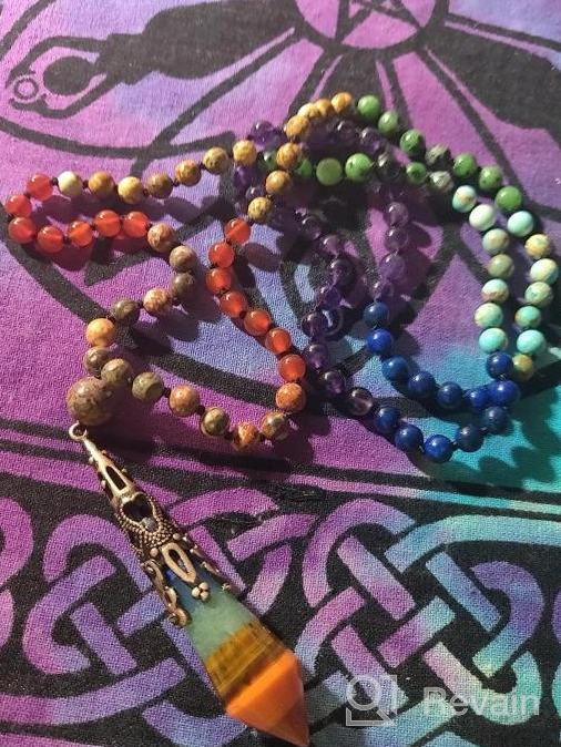 img 1 attached to Bivei'S 7 Chakra Healing Mala Bracelet - Authentic Gemstone Beads For Yoga And Meditation review by Melissa Hart