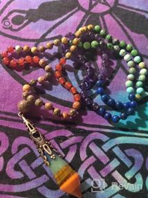 img 6 attached to Браслет Bivei'S 7 Chakra Healing Mala - подлинные бусины из драгоценных камней для йоги и медитации