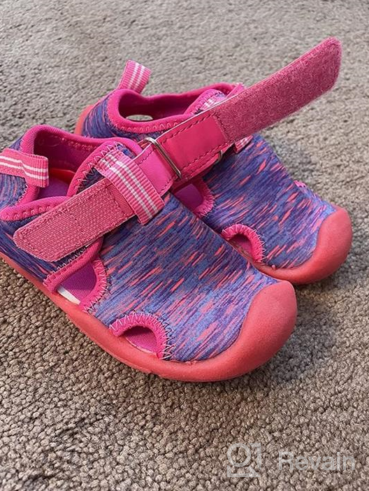 img 1 attached to 🏻 HOBIBEAR Toddler Closed Toe Aquatic Sandals for Boys: Perfect Shoes for Adventure! review by Joel Gardner
