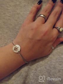 img 5 attached to 🍁 Stylish Cutout Marijuana Pot Leaf Jewelry Set - Necklace, Bracelet & 420 Cannabis Accessories