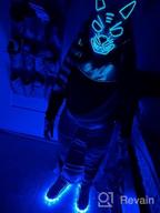 img 1 attached to 🔌 IGxx Kids LED Light Up Shoes - High Top Sneakers with USB Charging, Flashing Lights, and Luminous Trainers for Festivals, Thanksgiving, Christmas, New Year - Perfect Party Gift for Boys and Girls review by Jim Worthington