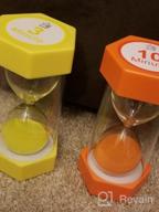 img 1 attached to ⏳ XINBAOHONG Sand Timer Set - 5 Minute and 15 Minute Hourglass Sand Timers for Classroom, Office, Kitchen, and Games - Pack of 2 (Blue 5 Min, Green 15 Min) – 6.3''X 3.2'' review by Jamie Kamoso