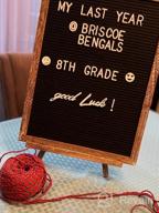 img 1 attached to Rustic Double Sided Felt Letter Board - Organize Your Space With 750 Precut Letters And Cursive Words For Home Or Office Display review by Joe Montalvo