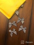 img 1 attached to 25PCS Medium Size Black Gingham Ribbon Bows Craft Flowers Appliques For Sewing, Gift, DIY Craft, Wedding Decoration Ornament review by Dennis Moonin