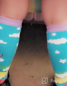img 6 attached to 🧦 Cute Cartoon Animal Cotton Long Socks - 6 Pairs of BRMINROU Girls Knee-High Socks