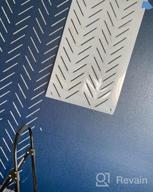 img 1 attached to STENCILIT® Herringbone Simple Wall Stencil For Painting XL 22X40 In Large Stencil For A Modern Wall Decor Herringbone Wall Stencil For Painting Large Pattern review by Michael Robertson