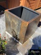 img 1 attached to Corten Steel Cube Planter For Modern Gardens: Get The Veradek Metallic Series review by Jennifer Wilson
