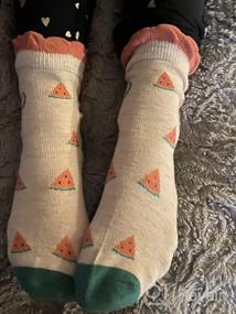 img 5 attached to 🧦 Cozi Foot Маленькие и Большие Носки для Девочек: 5 пар мягких хлопковых носков до середины голени для милых и комфортных ножек детей