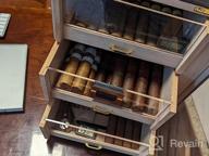 img 1 attached to Cigar Aficionados Rejoice: Woodronic'S Digital Humidor Cabinet For 100-150 Cigars, Spanish Cedar Lining, And 2 Crystal Gel Humidifiers In A Glossy Ebony Finish - Perfect Gift For Fathers! review by Jonathan Reddick