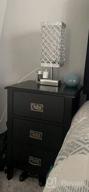 img 1 attached to Vintage Style VECELO Nightstands - Set Of 2 End Tables With Three Drawers, Solid Wood Legs For Living Room, Bedroom And Bedside Decor - Black review by Kevin Parker