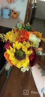 img 1 attached to Breathtaking HiiARug Sunflower & Rose Wedding Bouquets In Burnt Orange & Burgundy Shades! review by Harry Ashcraft