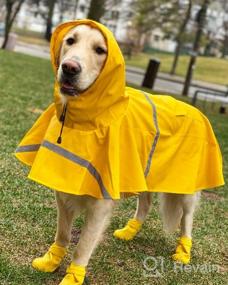 img 7 attached to 🐶 Защитная одежда для домашних животных: Дождевик для собак NINEMAX с отражающей полосой для средних и крупных собак.