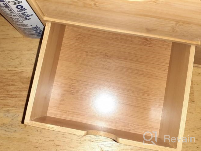 img 1 attached to 3-Drawer Bamboo Desk Organizer With Shelf - Fully Assembled - Multifunctional Mini Tabletop Storage For Office Or Home. review by Victor Correa