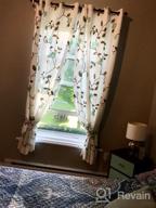 img 1 attached to Chic Floral Embroidered Grommet Curtains, 84 Inch Length - Keep Privacy And Style With VOGOL'S Pastoral Window Drapes For Living Room And Bedroom - Set Of 2 Panels, W52 X L84 review by Justin Newport