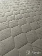 img 1 attached to Protect Your Mattress With King Size Waterproof And Breathable Mattress Cover - Deep Pocket Fit Of Up To 21 Inches And Quilted Alternative Filling - Grey review by Alicia Thomas