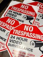 img 1 attached to No Trespassing Sign Private Property Protected By Video Surveillance Violators Will Be Prosecuted Sign, 2-Pack 10 X 10 Inch Reflective Aluminum, UV Protected, Weather/Fade Resistant, Easy To Install review by Daniel Spear