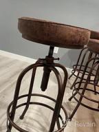 img 1 attached to Set Of 2 Vintage Industrial Bar Stools - Metal And Wood Swivel - Adjustable Height - Fully Welded - Perfect For Pub And Kitchen review by Miriam Davis