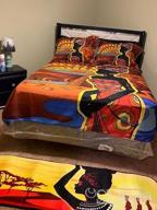 img 1 attached to Queen Size African Woman Bedding Set - Ethnic Afro Decor Duvet Covers & Comforter With Ancient Desert Print Bedspread review by Tai Waldbillig